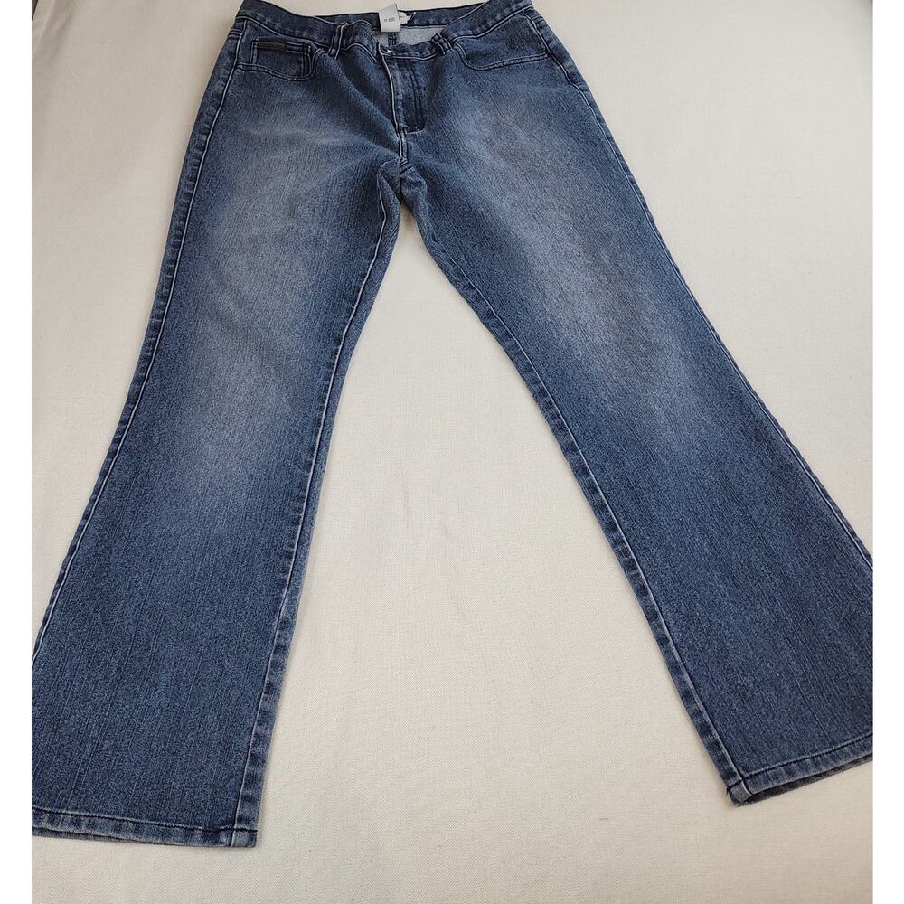 Calvin Klein Criss Cross Pocket Detail Straight Leg Jeans Size 10 - Picture 2 of 15